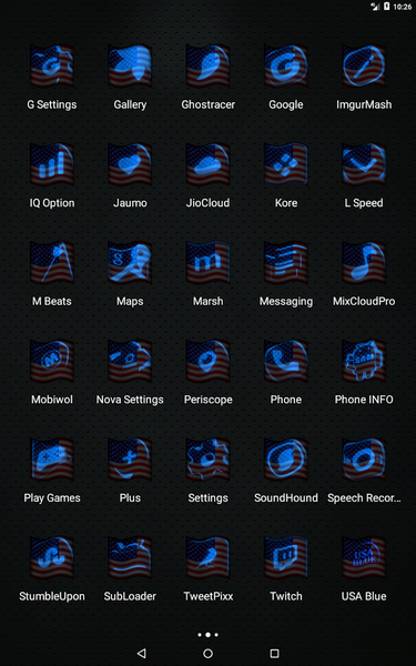 Usa Flag Blue Icon Pack - Image screenshot of android app