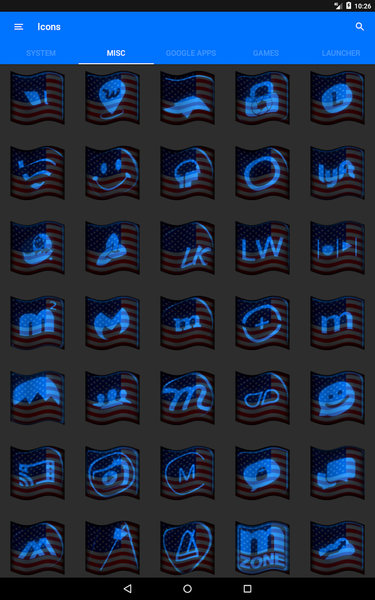 Usa Flag Blue Icon Pack - Image screenshot of android app