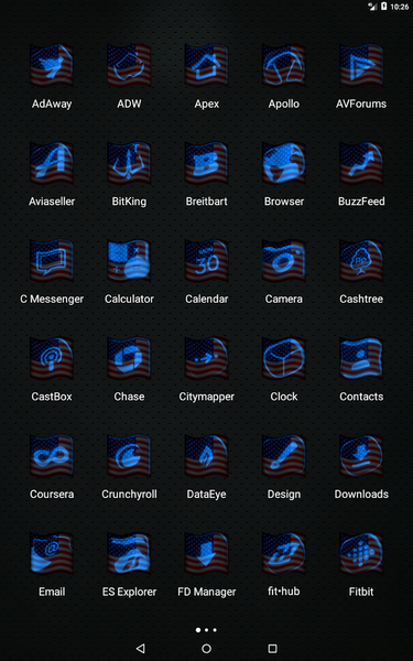 Usa Flag Blue Icon Pack - Image screenshot of android app