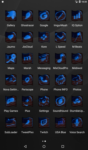 Usa Flag Blue Icon Pack - Image screenshot of android app