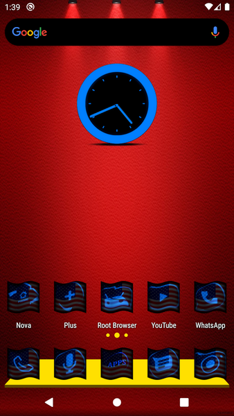 Usa Flag Blue Icon Pack - Image screenshot of android app