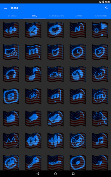 Usa Flag Blue Icon Pack - Image screenshot of android app