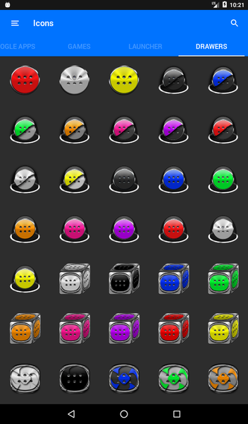 Usa Flag Blue Icon Pack - Image screenshot of android app