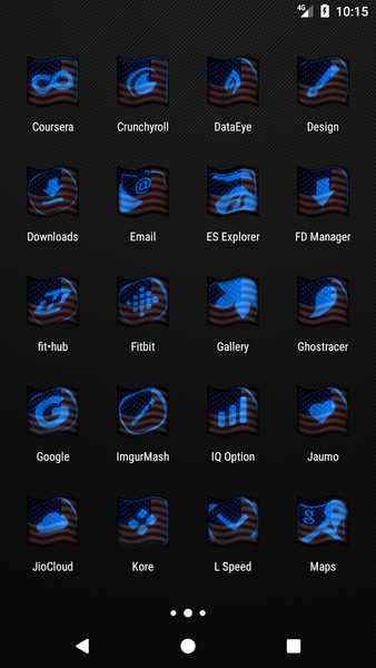 Usa Flag Blue Icon Pack - Image screenshot of android app