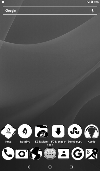 White and Black Icon Pack - عکس برنامه موبایلی اندروید