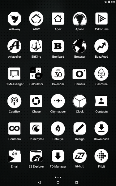 White and Black Icon Pack - عکس برنامه موبایلی اندروید