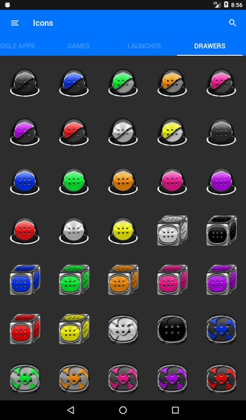 White and Black Icon Pack - عکس برنامه موبایلی اندروید