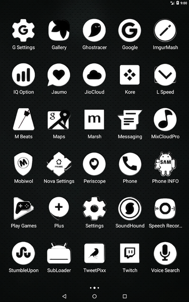White and Black Icon Pack - عکس برنامه موبایلی اندروید