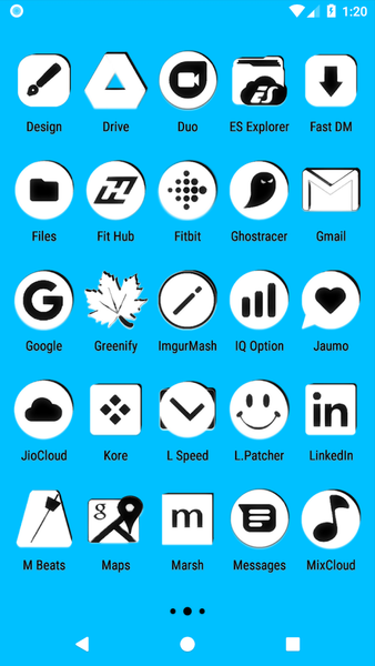 White and Black Icon Pack - عکس برنامه موبایلی اندروید