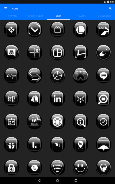 White Glass Orb Icon Pack - عکس برنامه موبایلی اندروید