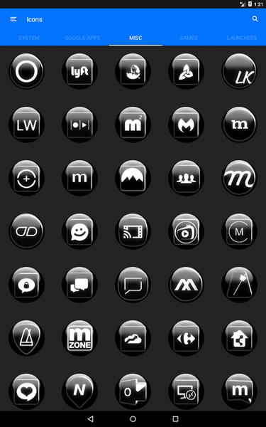 White Glass Orb Icon Pack - عکس برنامه موبایلی اندروید