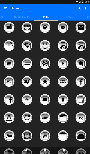 White Icon Pack Style 4 - Image screenshot of android app