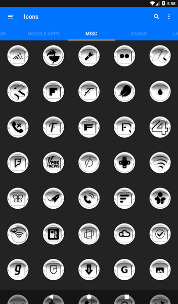 White Icon Pack Style 4 - Image screenshot of android app