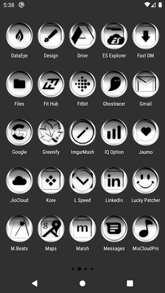 White O Icon Pack - Image screenshot of android app