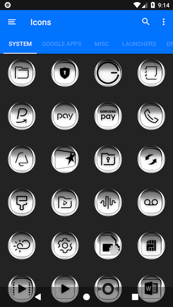 White O Icon Pack - Image screenshot of android app