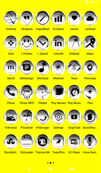 White O Icon Pack - Image screenshot of android app