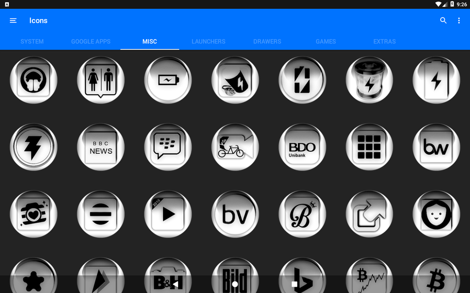 White O Icon Pack - Image screenshot of android app