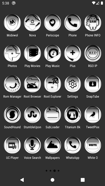 White O Icon Pack - Image screenshot of android app