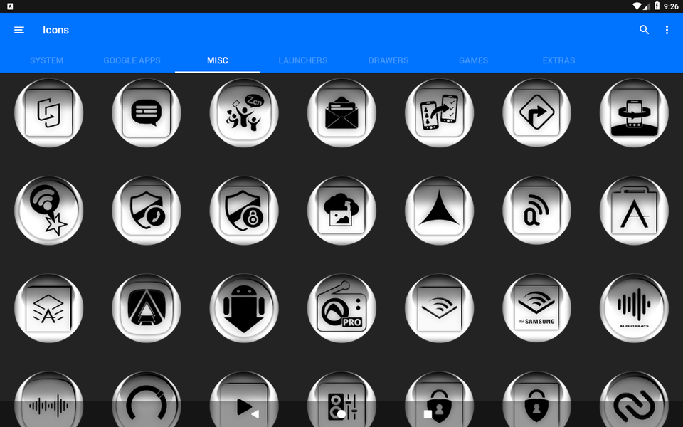 White O Icon Pack - Image screenshot of android app