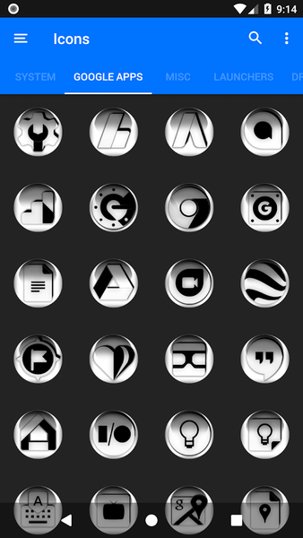 White O Icon Pack - Image screenshot of android app