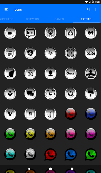 White O Icon Pack - Image screenshot of android app