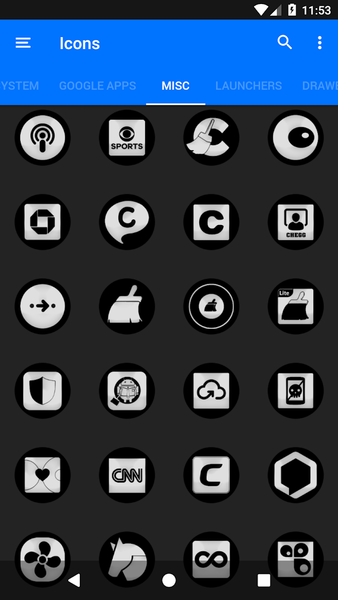 Oreo White Icon Pack - Image screenshot of android app