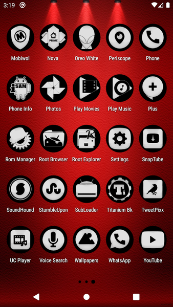 Oreo White Icon Pack - Image screenshot of android app