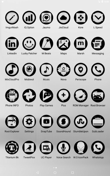 Oreo White Icon Pack - Image screenshot of android app