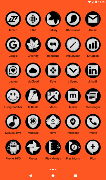 Oreo White Icon Pack - Image screenshot of android app