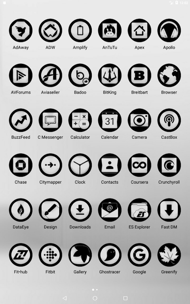 Oreo White Icon Pack - Image screenshot of android app