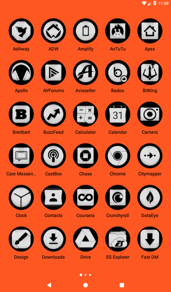 Oreo White Icon Pack - Image screenshot of android app