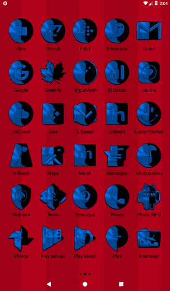 Wicked Blue Icon Pack - Image screenshot of android app