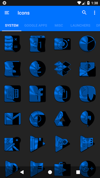 Wicked Blue Icon Pack - Image screenshot of android app