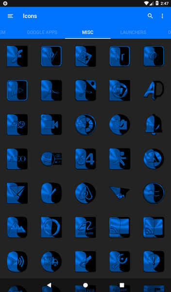 Wicked Blue Icon Pack - Image screenshot of android app
