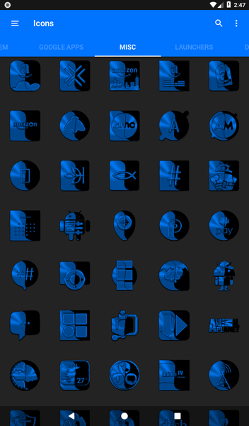 Wicked Blue Icon Pack - Image screenshot of android app