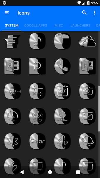 Wicked Silver Icon Pack - عکس برنامه موبایلی اندروید