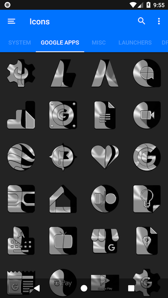 Wicked Silver Icon Pack - عکس برنامه موبایلی اندروید