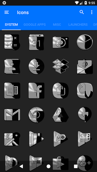 Wicked Silver Icon Pack - عکس برنامه موبایلی اندروید