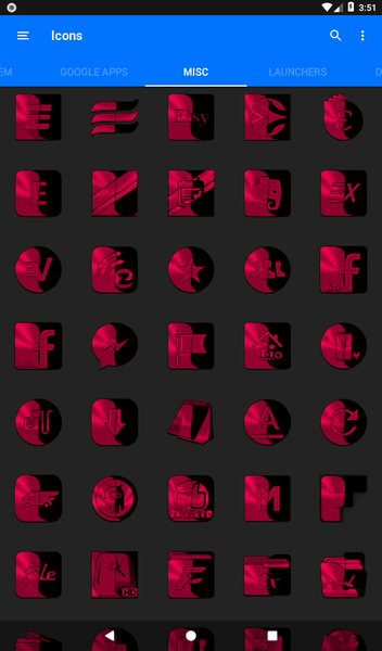 Wicked Crimson Icon Pack - عکس برنامه موبایلی اندروید