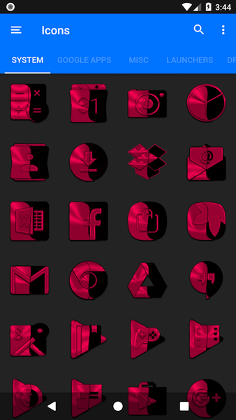 Wicked Crimson Icon Pack - عکس برنامه موبایلی اندروید