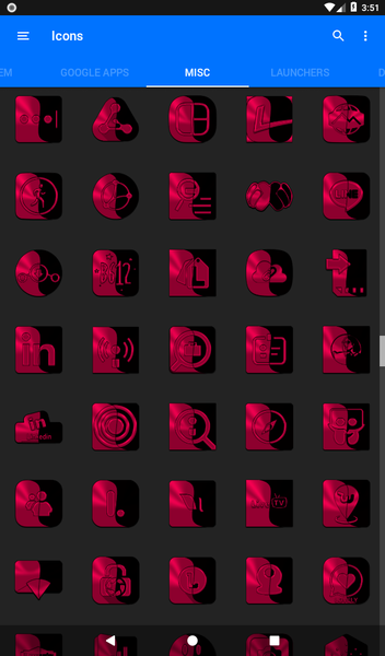 Wicked Crimson Icon Pack - عکس برنامه موبایلی اندروید