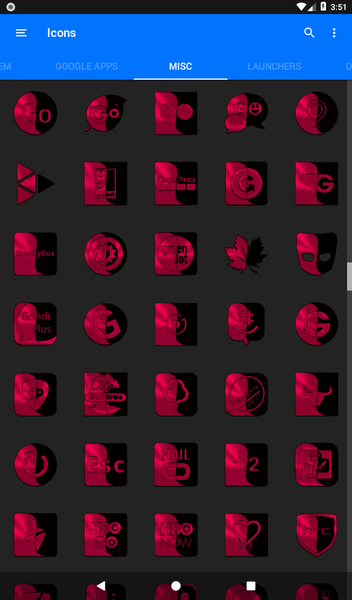 Wicked Crimson Icon Pack - عکس برنامه موبایلی اندروید