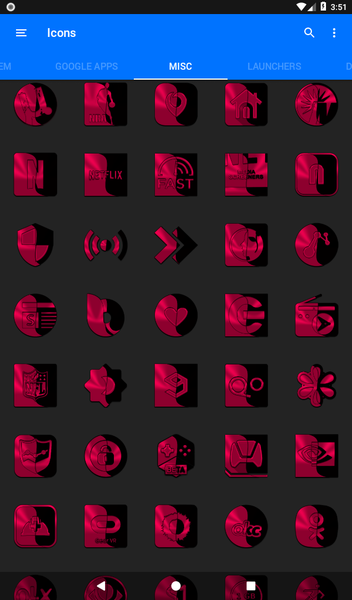 Wicked Crimson Icon Pack - عکس برنامه موبایلی اندروید