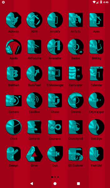 Wicked Cyan Icon Pack - عکس برنامه موبایلی اندروید