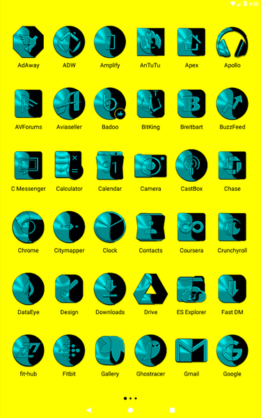 Wicked Cyan Icon Pack - عکس برنامه موبایلی اندروید