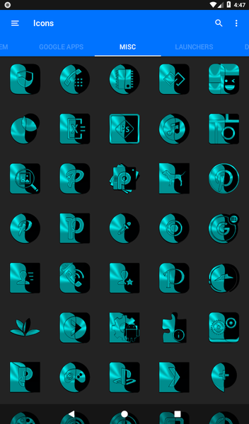 Wicked Cyan Icon Pack - عکس برنامه موبایلی اندروید