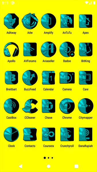Wicked Cyan Icon Pack - عکس برنامه موبایلی اندروید
