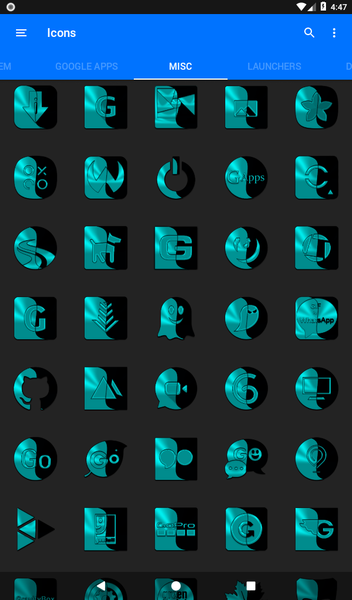 Wicked Cyan Icon Pack - عکس برنامه موبایلی اندروید