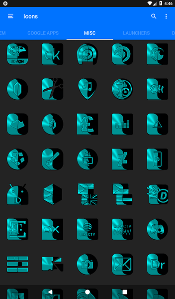 Wicked Cyan Icon Pack - عکس برنامه موبایلی اندروید
