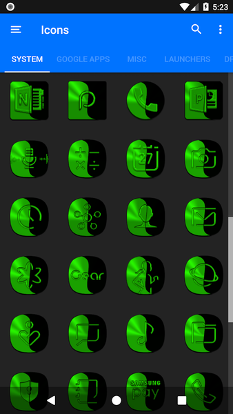 Wicked Green Icon Pack - عکس برنامه موبایلی اندروید